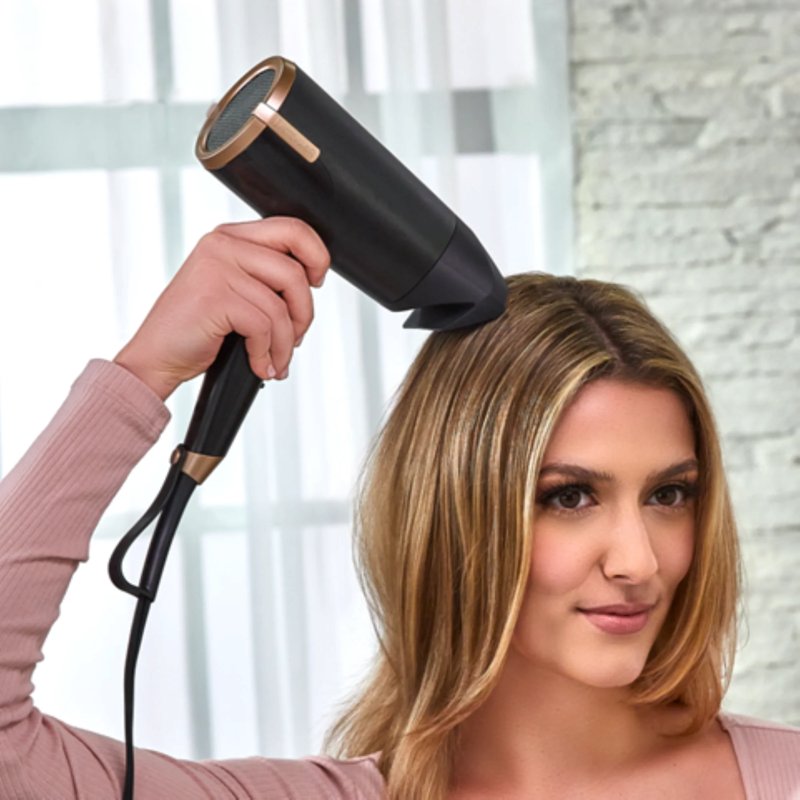 Ionic Hair Dryer with Diffuser & Flyaway Tamer - Black