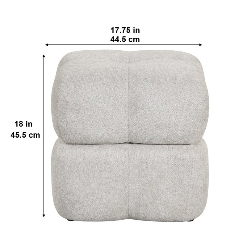 Compact Storage Ottoman with Soft Quilted Top - 17.75"