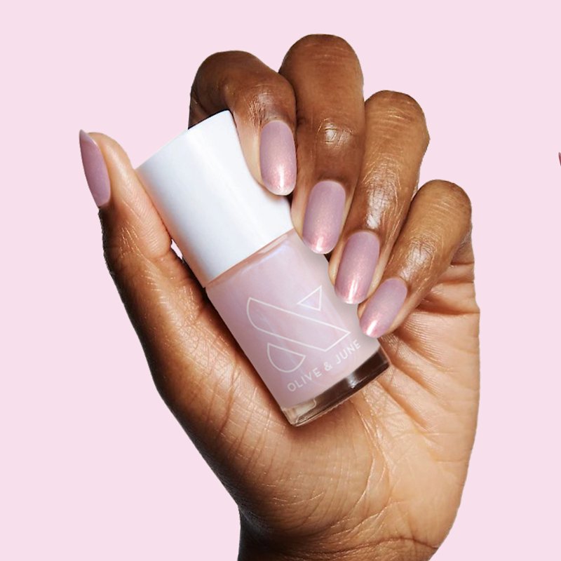 Long-Lasting Shimmery Pink Nail Polish - Pink Goldfish, 0.46 fl oz