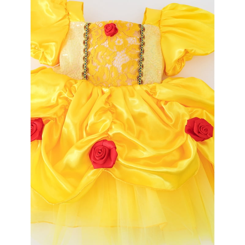 Infant Baby Girl Princess Dress - Yellow Toddler Ball Gown for Birthday & Halloween - Variation: Yellow Princess 12-18 Months