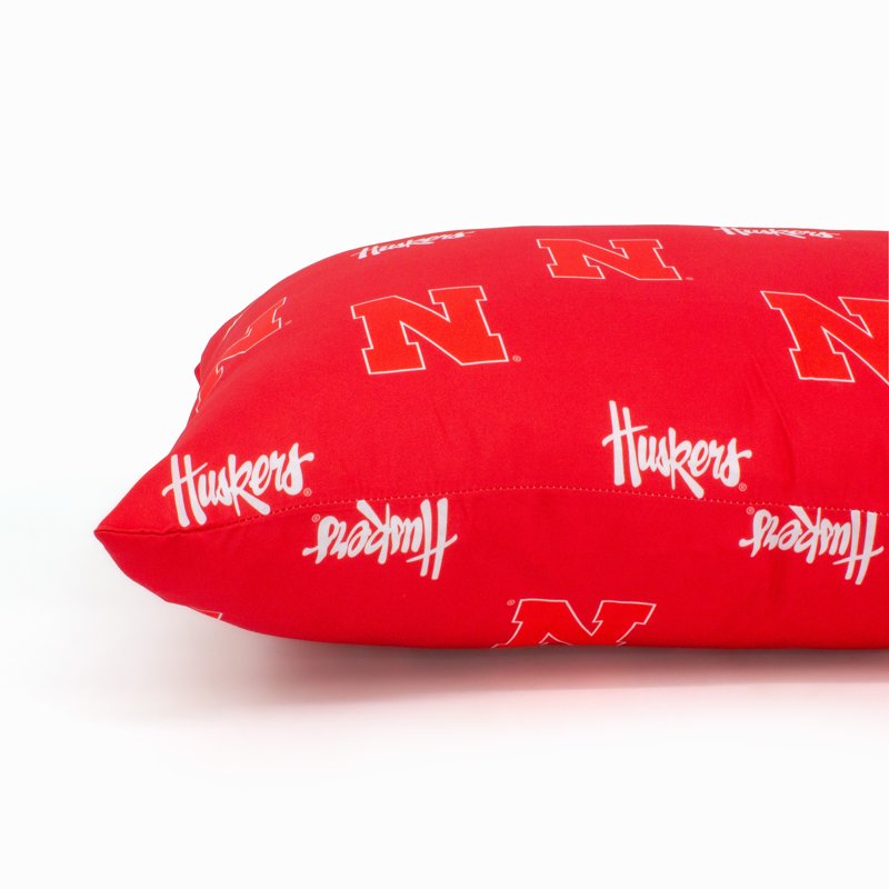 Nebraska Cornhuskers King Pillowcase Pair - 20x40 Inch Cotton Sateen