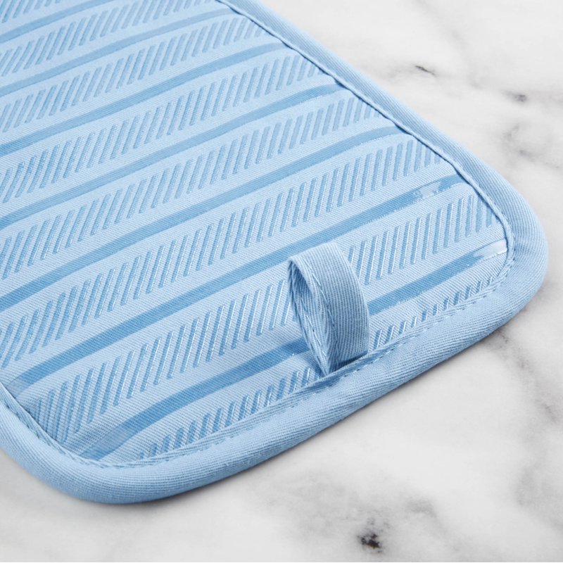 Pot Holders 2-Pack Set - Blue Velvet, 7" x 10"