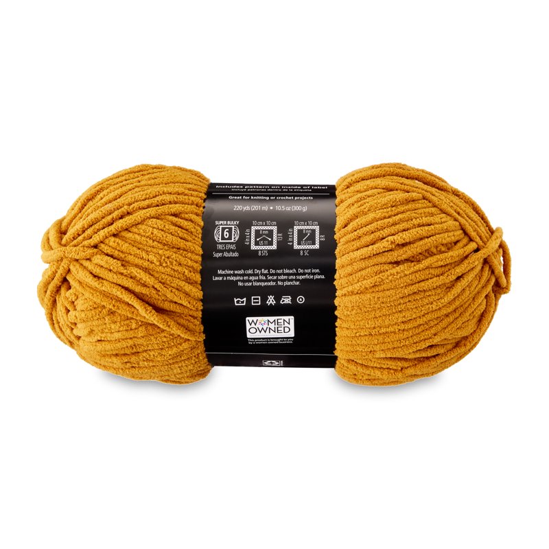 Cozy Chenille Yarn - Spiced Maple, 220 Yards, Bulky, 100% Polyester