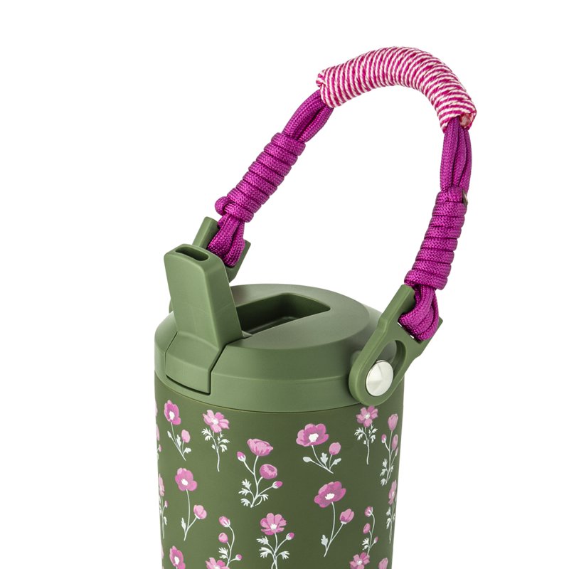 24oz Stainless Steel Water Bottle with Paracord Handle - Jardin