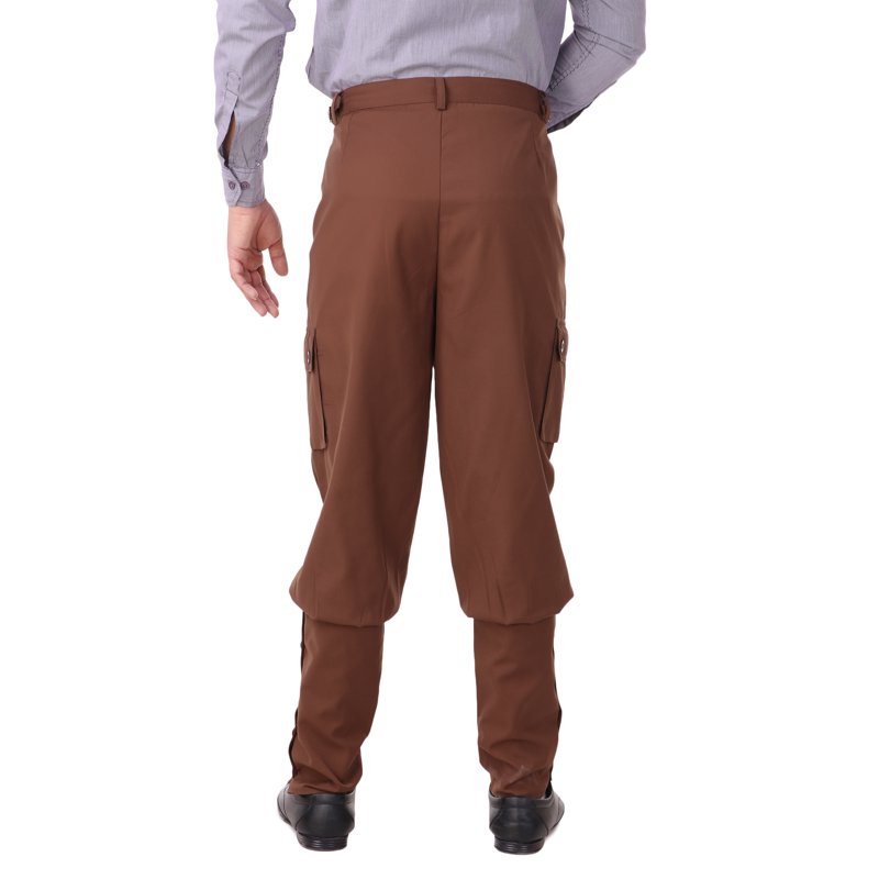 Men's Victorian Steampunk Airship Pants Costume - Chocolate 2XL