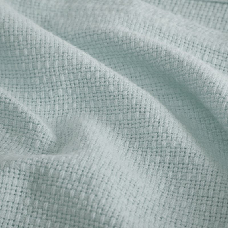 Home Essence Knit Freshspun Basketweave Cotton Blanket - Twin 66x90 Blue