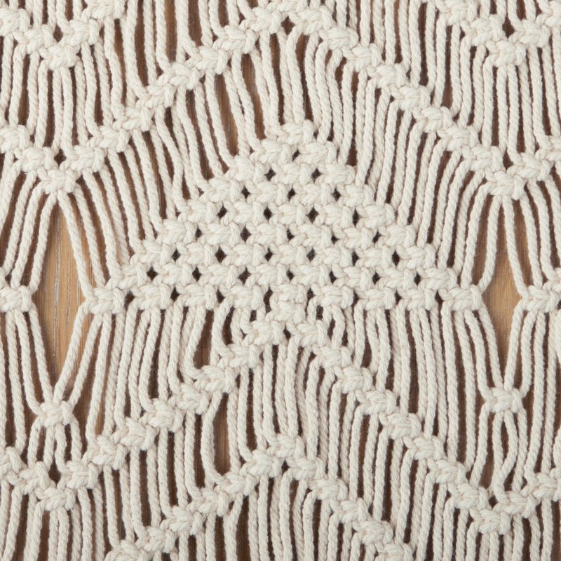 Macrame Table Runner - 90"x14" Natural Cotton - 4 Pack