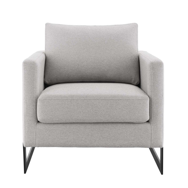 Upholstered Fabric Accent Chair with Stainless Steel Frame - Multiple Colors