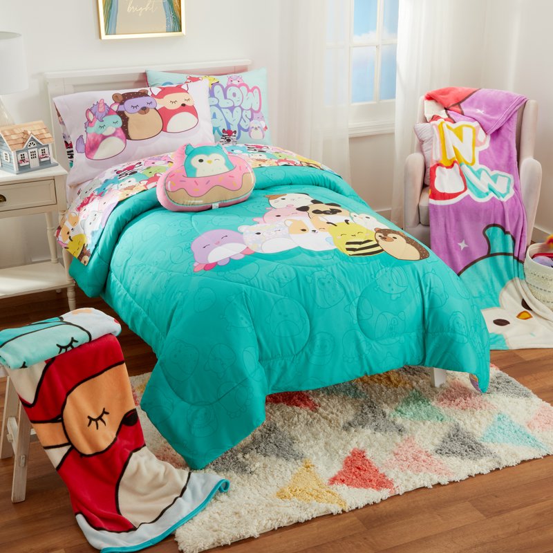 Kids Purple Print Fleece Bed Blanket for Twin and Full Size Beds - Cozy and Soft