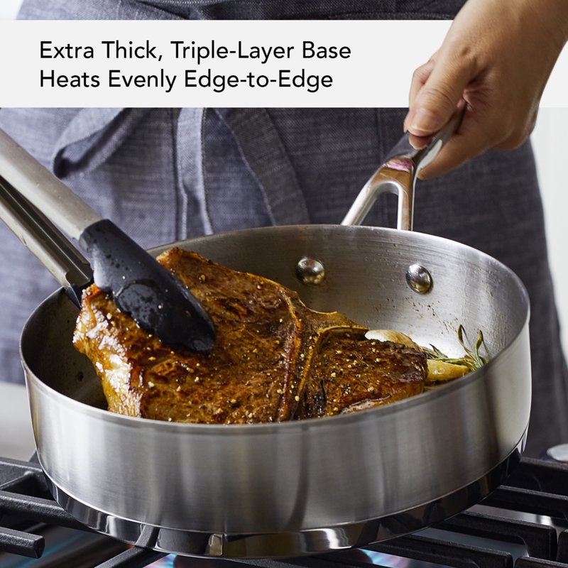11-Piece Stainless Steel Cookware Set with Induction Compatibility