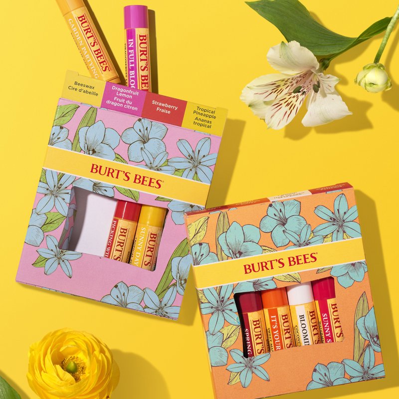 Natural Moisturizing Lip Balm Gift Set - 4 Flavored Tubes
