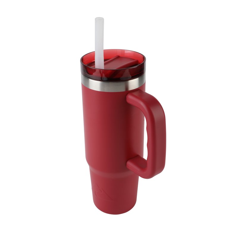 30 oz Stainless Steel Insulated Tumbler with Handle - Red