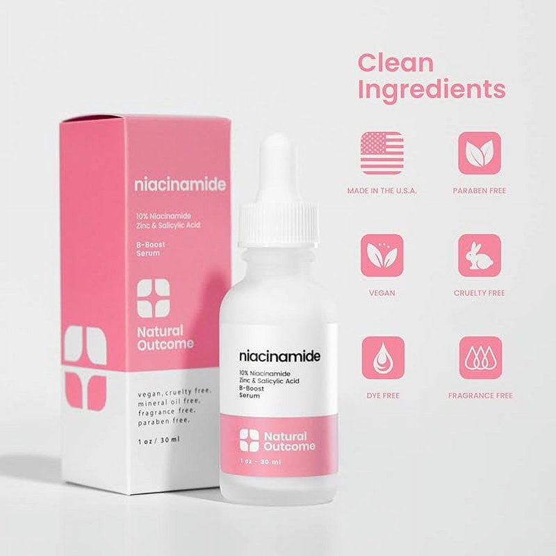 Niacinamide Facial Serum with Zinc & Salicylic Acid - 10 oz
