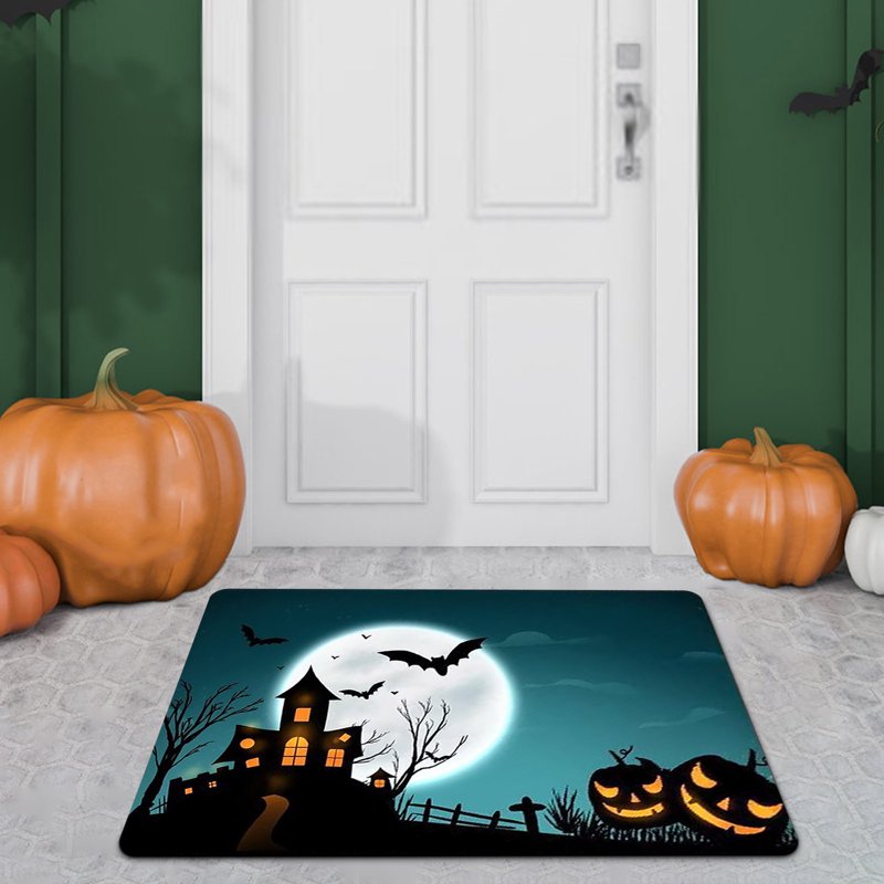 Halloween Rugs for Bedroom and Floor - Spooky Home Decor with Pumpkin Design (Variation A#152)