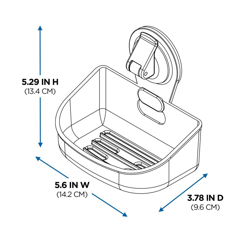Wall-Mounted Suction Soap Dish - No Tools Needed, Clear Bathroom Accessory