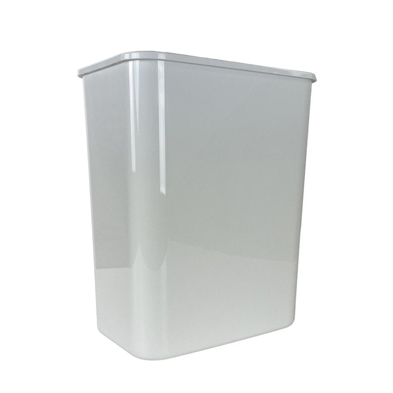 5.5 Gallon Plastic Open Top Kitchen Trash Can - White, 6 Pack