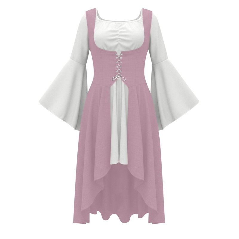 Pink Gothic Medieval Renaissance Costume Dress for Women - XXL