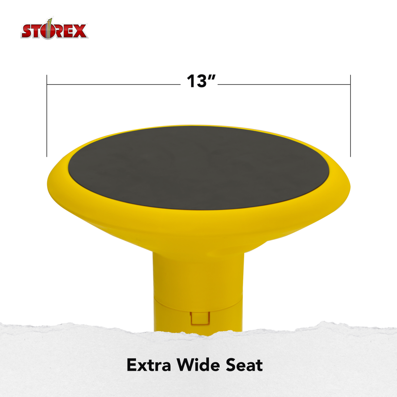 Adjustable Wiggle Stool - 12-18 inch Backless Seat - Yellow