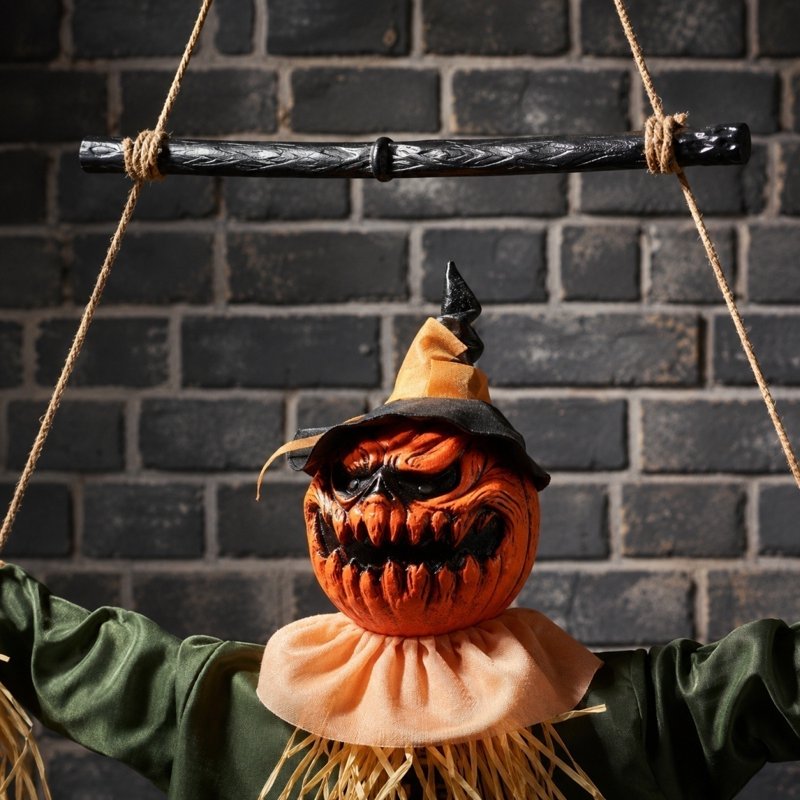 Halloween Pumpkin Hanging Decor with Motion Sensor Lights & Sound Effects