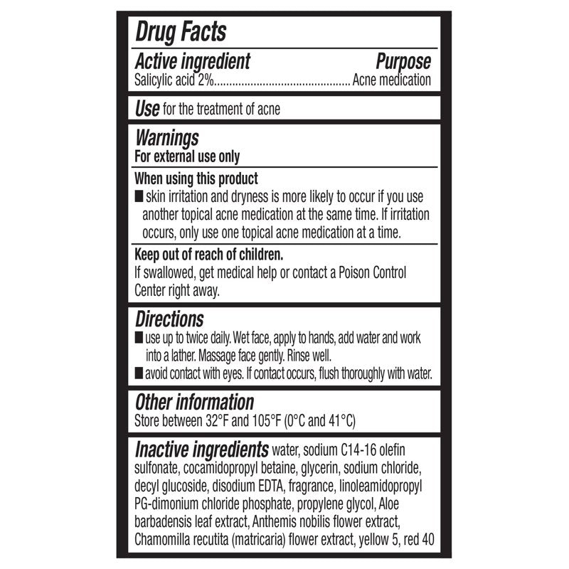 Salicylic Acid Acne Face Wash, 2% Treatment for Clear Skin - 6 fl oz