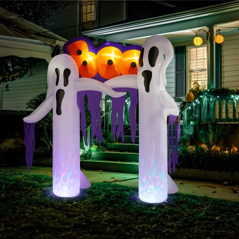 10 FT Halloween Inflatable Ghost Arch Outdoor Decoration with LED Lights