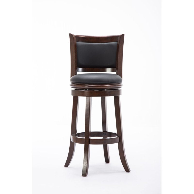 Augusta Swivel Bar Stool - Cappuccino Finish, 30.25" Height