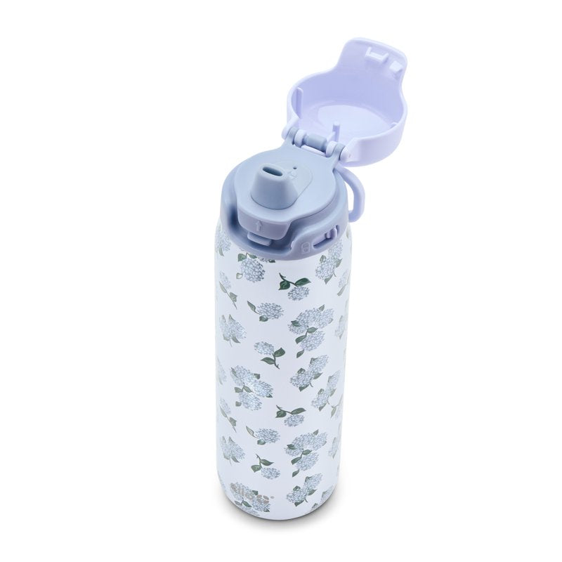 22oz Stainless Steel Water Bottle with QuickFill Lid - Hydrangea Bloom