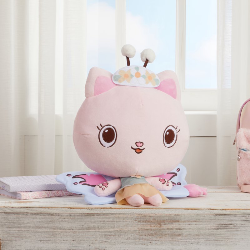 Kids Plush Fairy Pillow Buddy - Gabby's Dollhouse Kitty Fairy 13 Inch