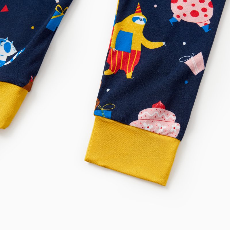 Toddler Pajama Set Viscose from Bamboo Snug Fit 2-Piece Sleepwear Tibetan Blue 5T Variation 8