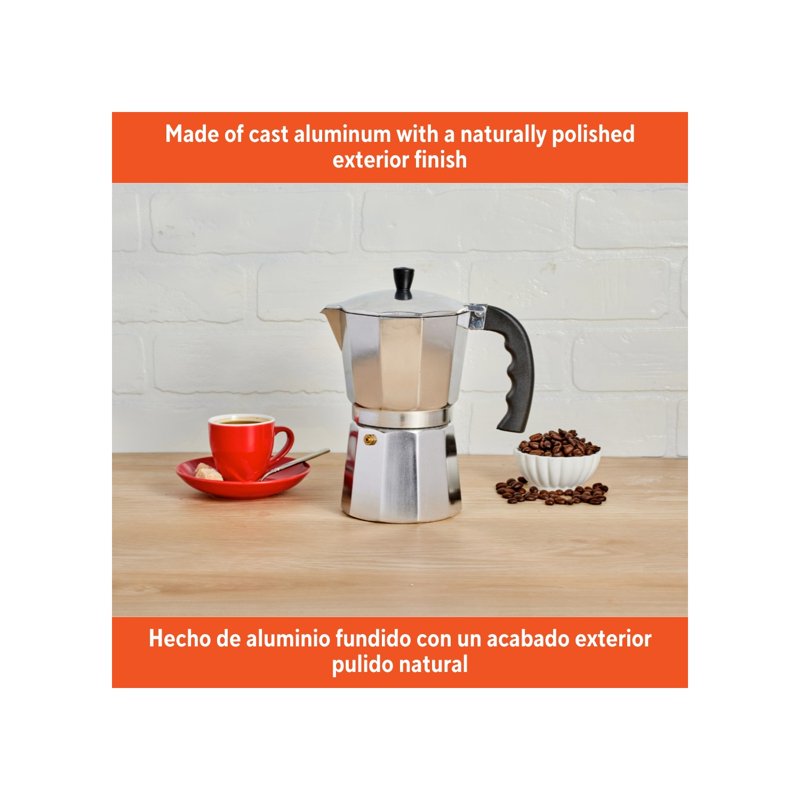 3-Cup Cast Aluminum Stovetop Coffeemaker - IMUSA