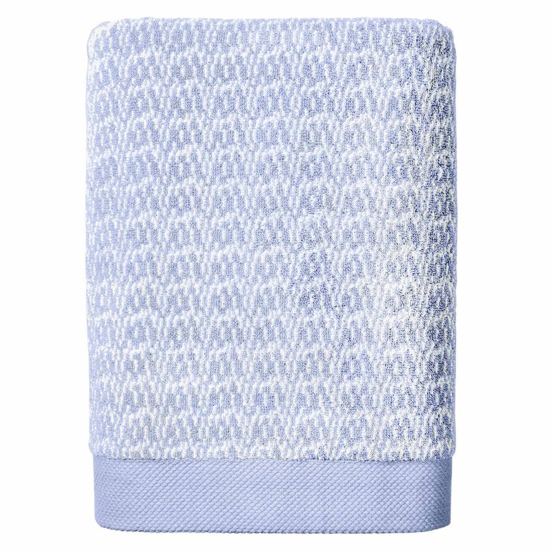 6-Piece Cotton Bath Towel Set - Blue Water, Soft & Absorbent, Melange Style