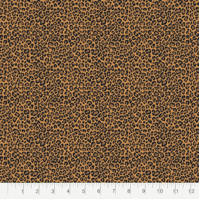Create It 100% Cotton Cheetah Fat Quarter Fabric - Brown, 18x21 Inches - Single