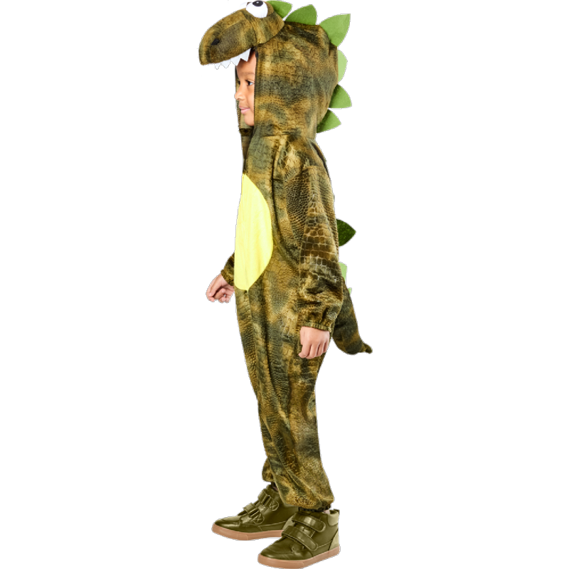 Toddler Roaring Rex Dinosaur Costume 2T - Green Hooded Jumpsuit for Halloween & Play