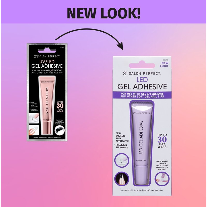 UV/LED Gel Adhesive Glue for Soft Gel Nail Tips - 0.28 oz