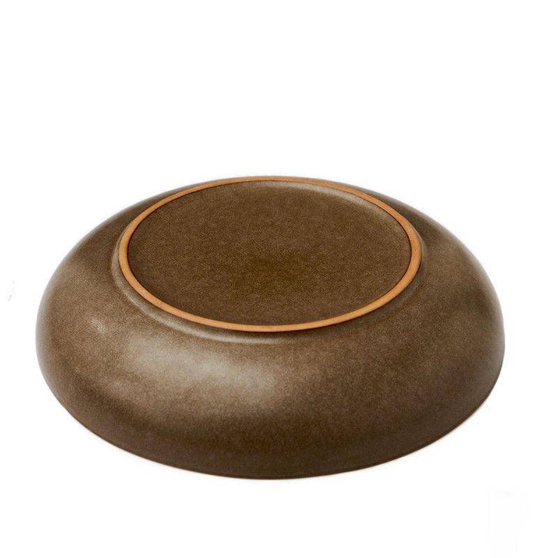 8.9-Inch Stoneware Dinner Bowl - Brown, 4 Pack
