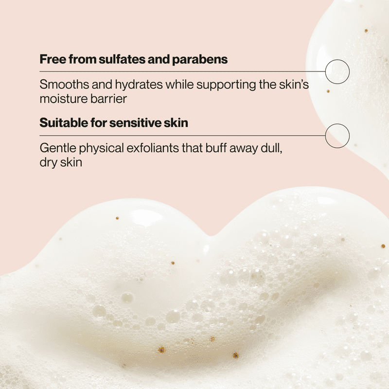 Strawberry Exfoliating Body Wash & Scrub - 6 Pack, Sulfate-Free Hydrating