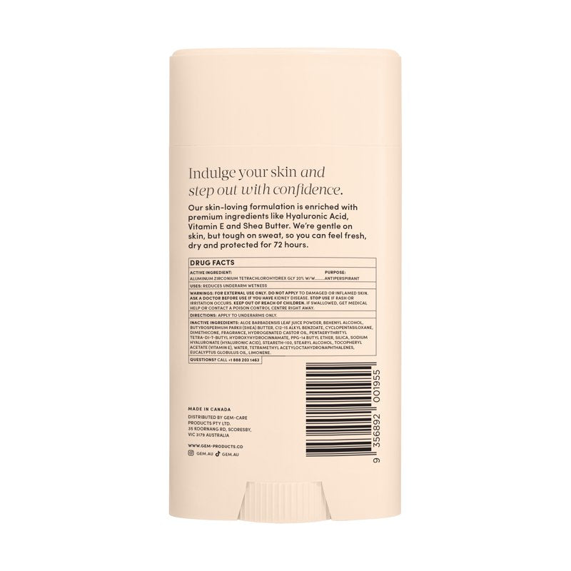72-Hour Antiperspirant Deodorant Stick with Hyaluronic Acid & Shea Butter