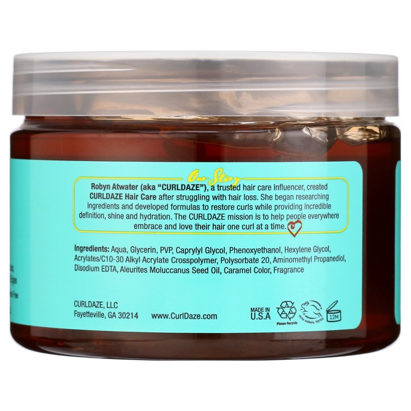 Glossy Shine Gel with Kukui Oil - Moisturizing Hair Styling Gel 12 oz