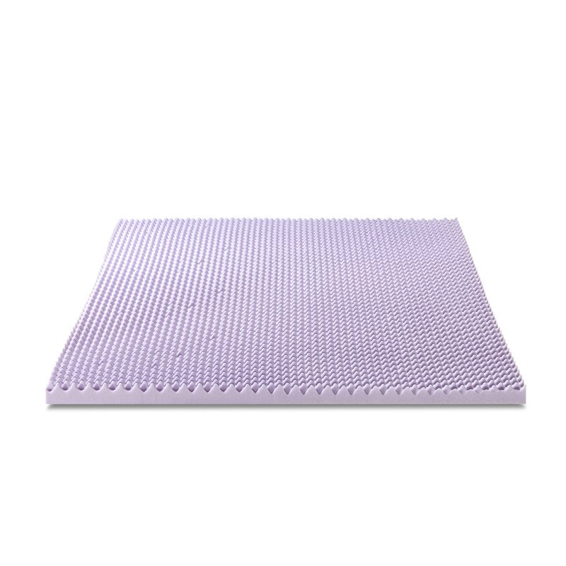 Twin 3-Inch Lavender Egg Crate Memory Foam Mattress Topper