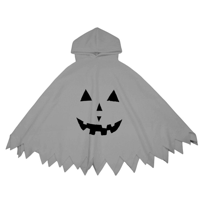 Kids Ghostface Hooded Costume Cape for Halloween - Grey, 3-4 Years