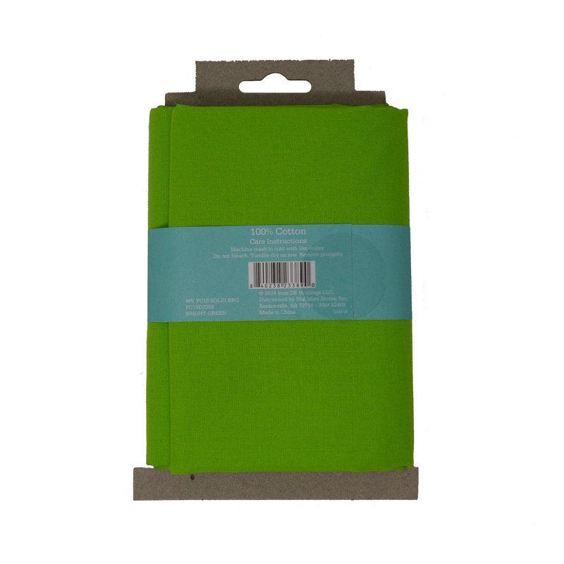 Bright Green Cotton Fabric 1 Yard - Quilting & Sewing Material, 4 Pack