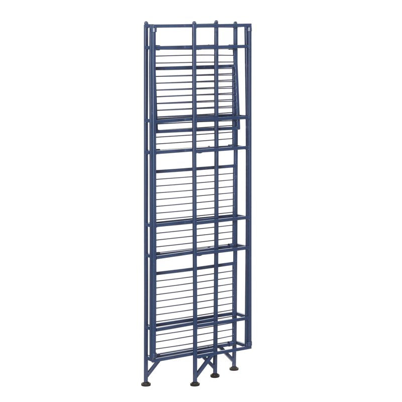 4 Tier Folding Metal Storage Shelf - Multiple Colors Available