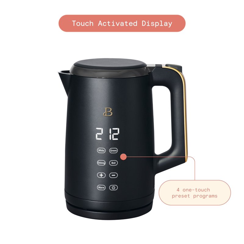 1.7L Electric Kettle 1500W with One-Touch Activation - Black Sesame