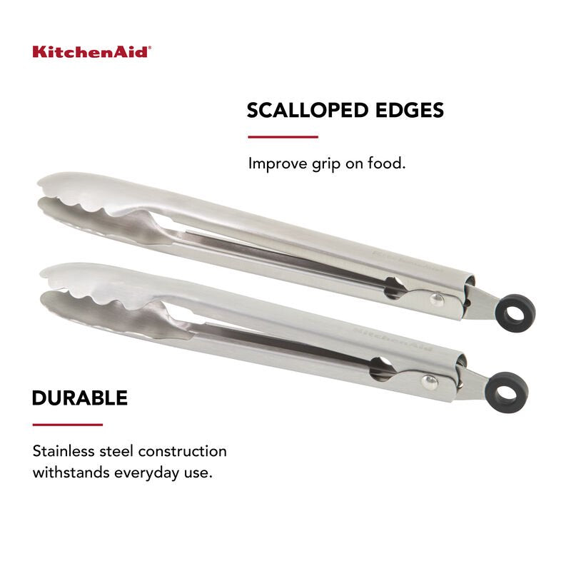 Stainless Steel Utility and Serving Tong Set - 2 Pieces