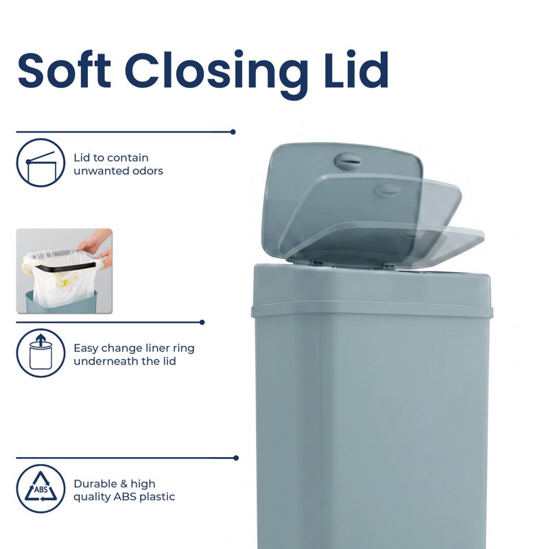 Automatic Motion Sensor Trash Can - 3.2 Gallon, Blue Cameo