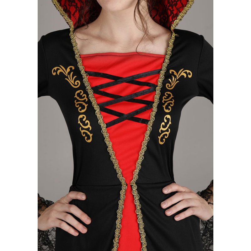 Women's Classic Vampire Costume Large/X-Large - Elegant Nightwear Dress