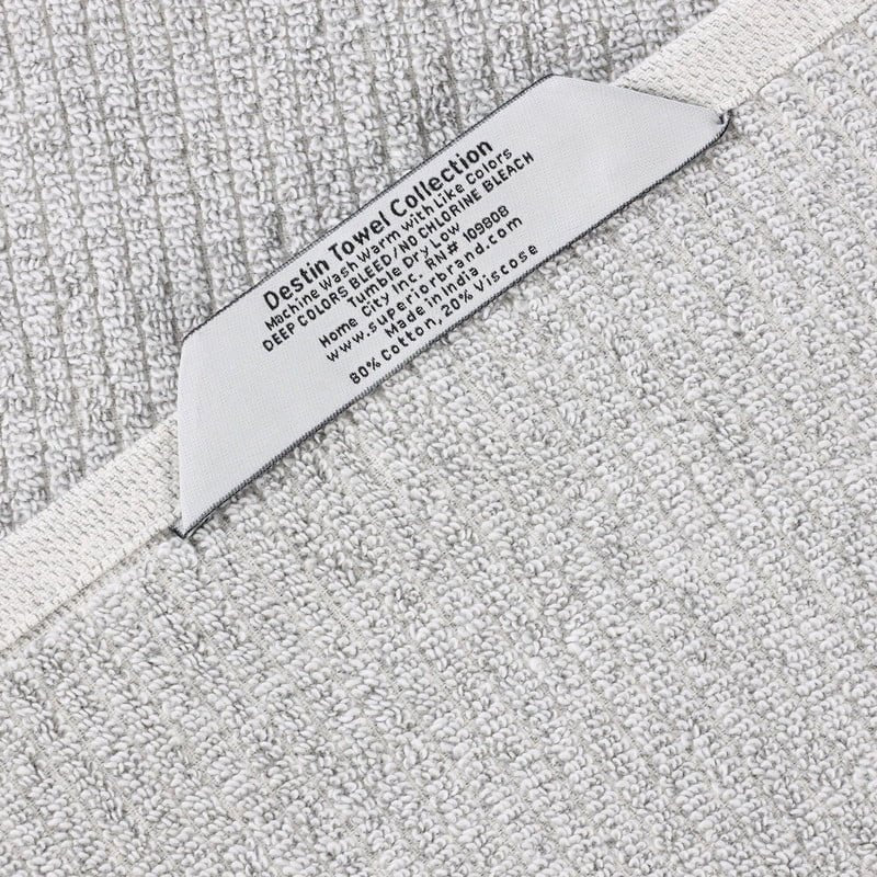 Superior Destin Cotton Blend Bath Sheet Set - 2 Pack in Platinum - Medium Weight, Soft & Absorbent