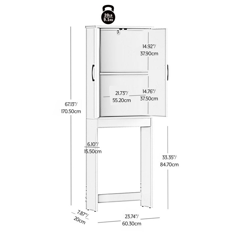 Mainstays Ardent Over-the-Toilet Bathroom Storage Cabinet - Euro Oak