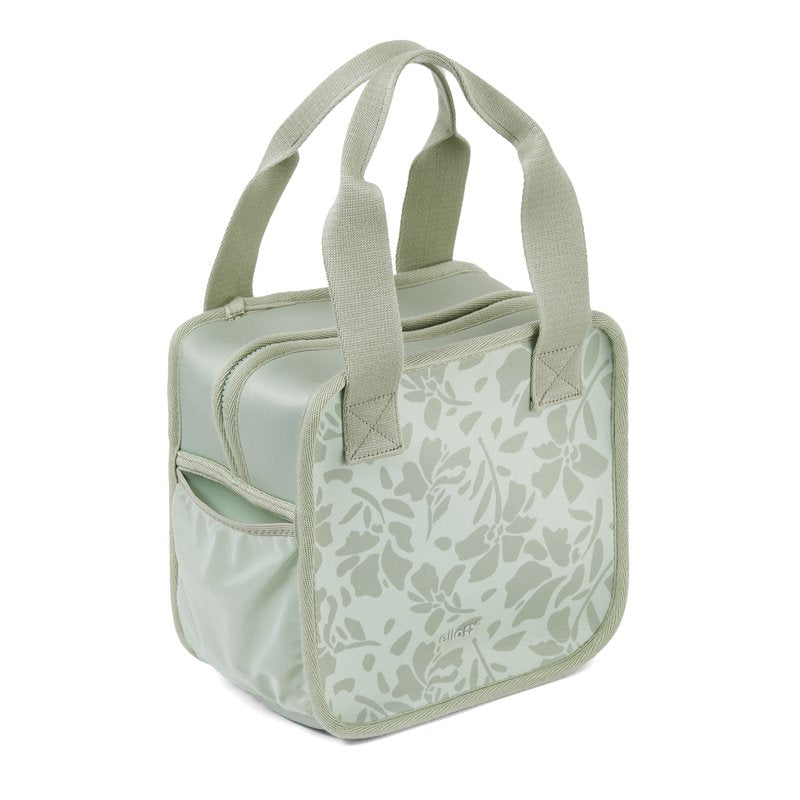 Insulated Neoprene Lunch Tote with Zipper - Soft Sage