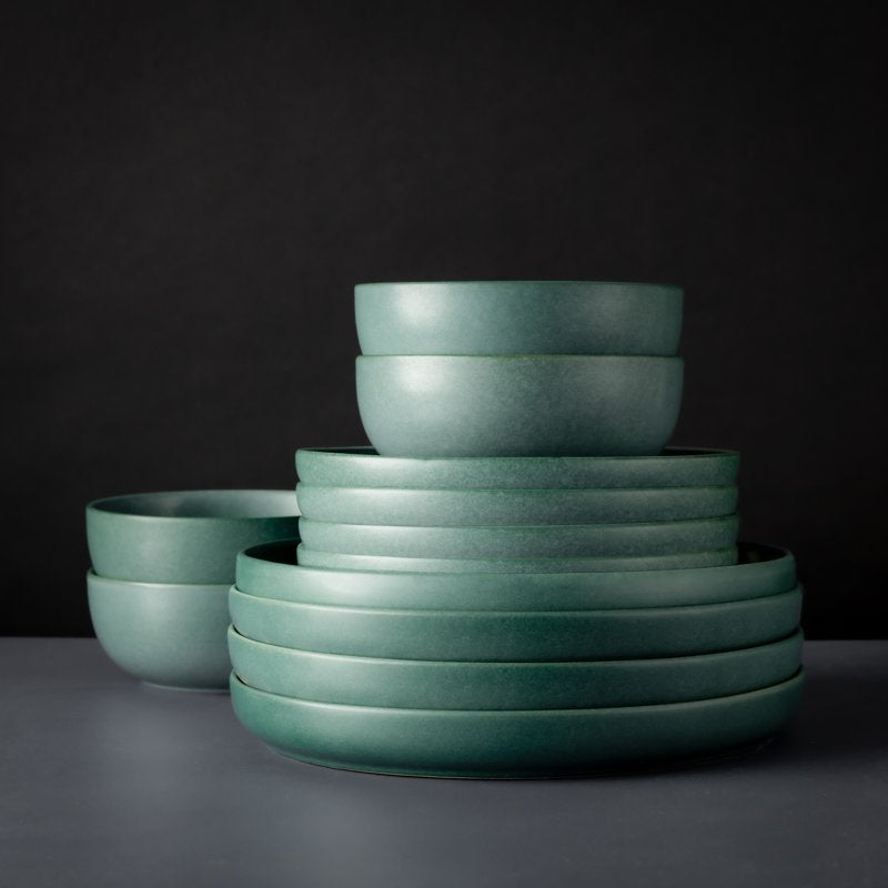 Caspian Green Ceramic Salad Plate - Single